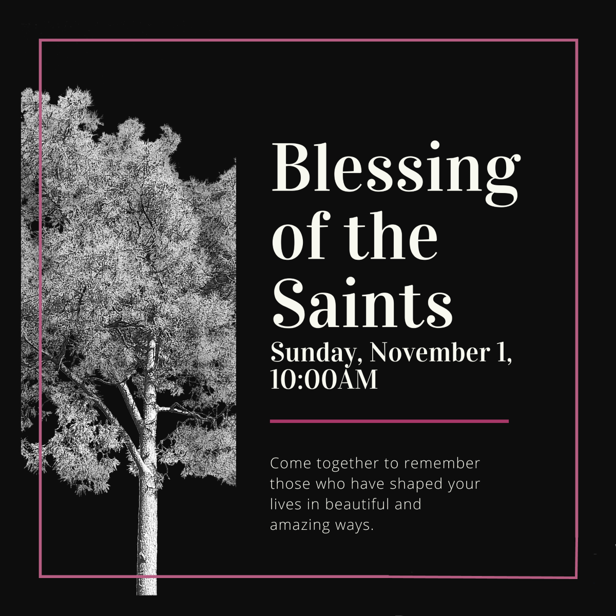 blessing of the saints